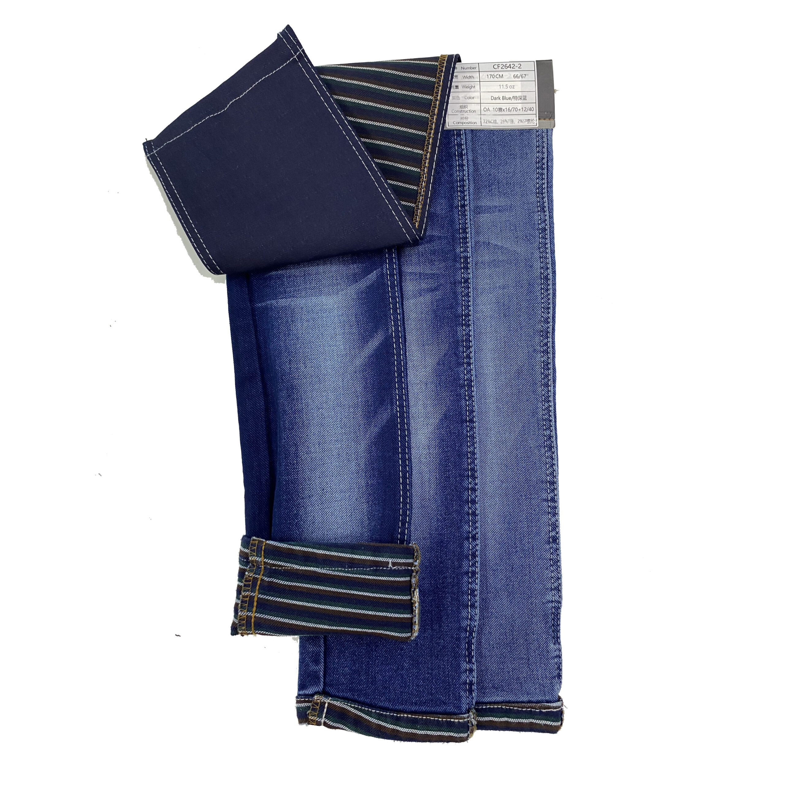 Wholesale 12 oz Selvedge Denim Fabric Low Stretch Thick Twill Cotton Polyester Coated Dyed Pattern Woven Jeans Shoes Bags